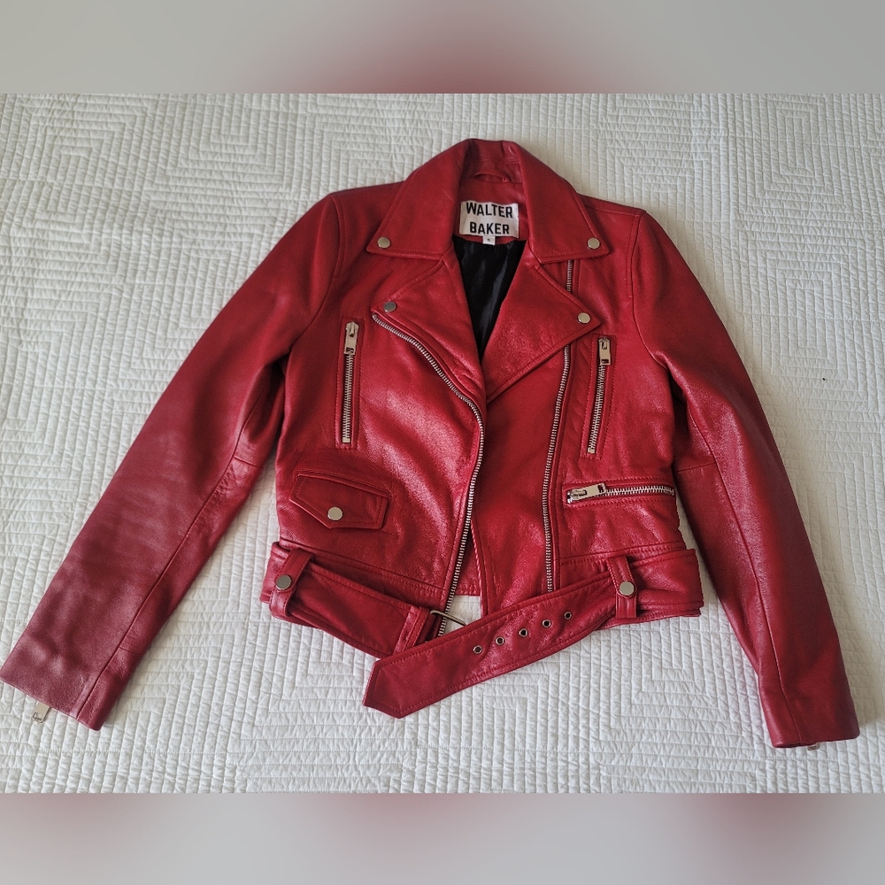 Walter Baker Women's Bold Red Leather Jacket